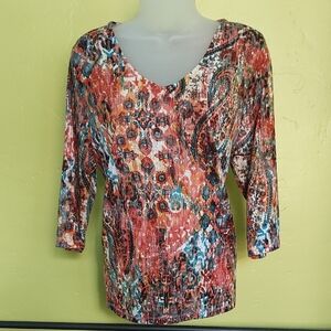 Onque Casuals Multicolor Paisley Blouse